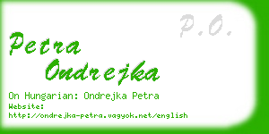 petra ondrejka business card